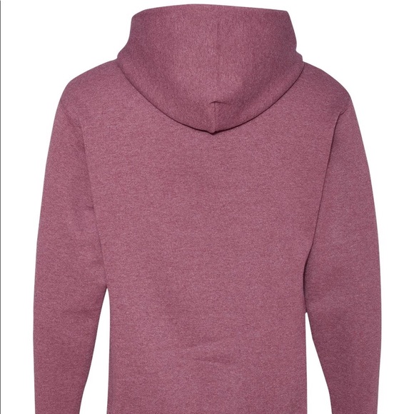 New Jerzees Hoodie Red Retro Heather Sz large 38”-40” chest 50/50 - Picture 2 of 3